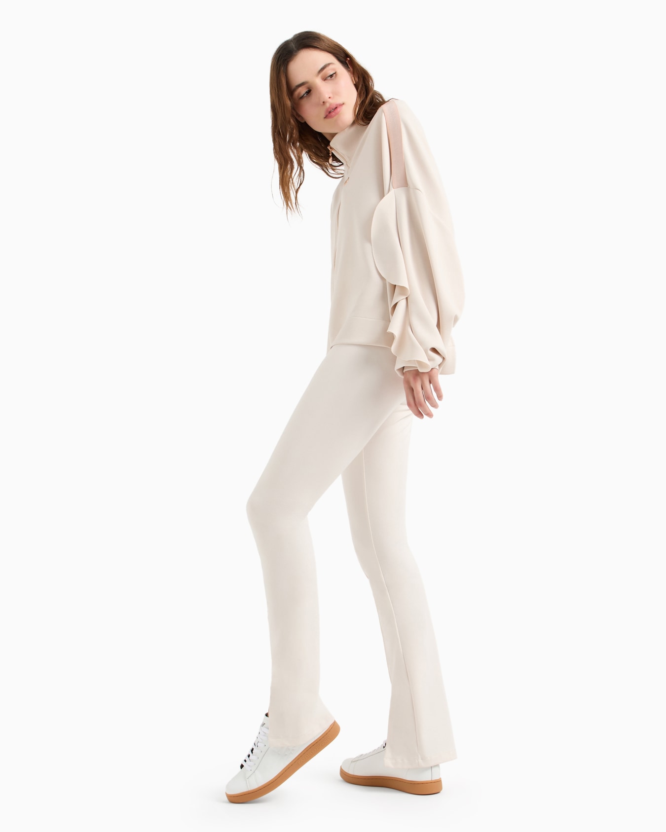 Precious stretch-modal-blend zip-up sweatshirt Slide 3