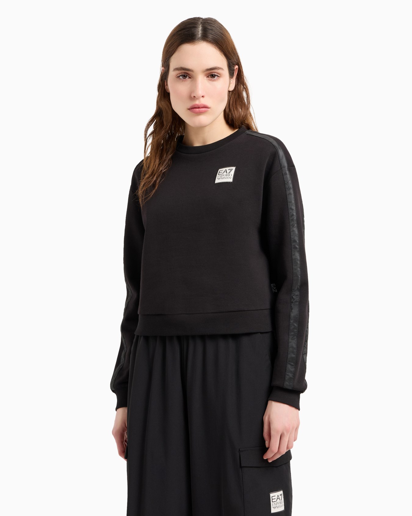 Sweat-shirt ras-du-cou Contemporary Sport en mélange de coton Diapositive 1