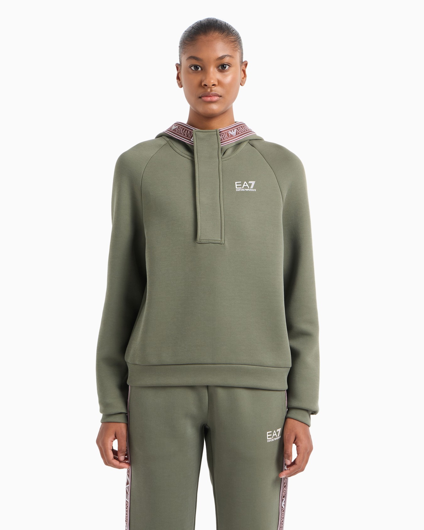 Dynamic Athlete hooded sweatshirt in Natural VENTUS7 technical fabric Slide 1