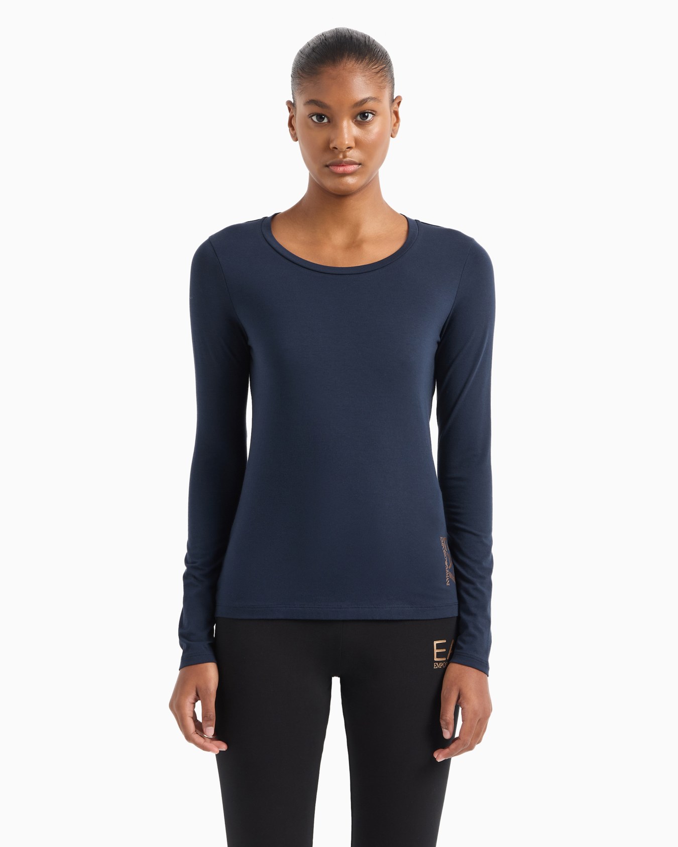Core Lady stretch-cotton long-sleeved T-shirt Slide 1