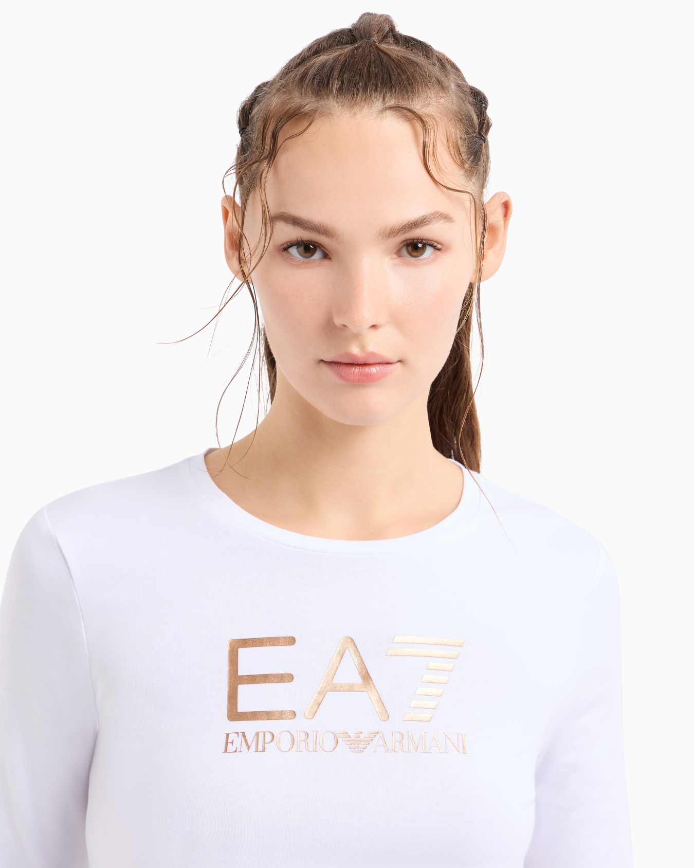 Core Lady stretch-cotton long-sleeved T-shirt Slide 4