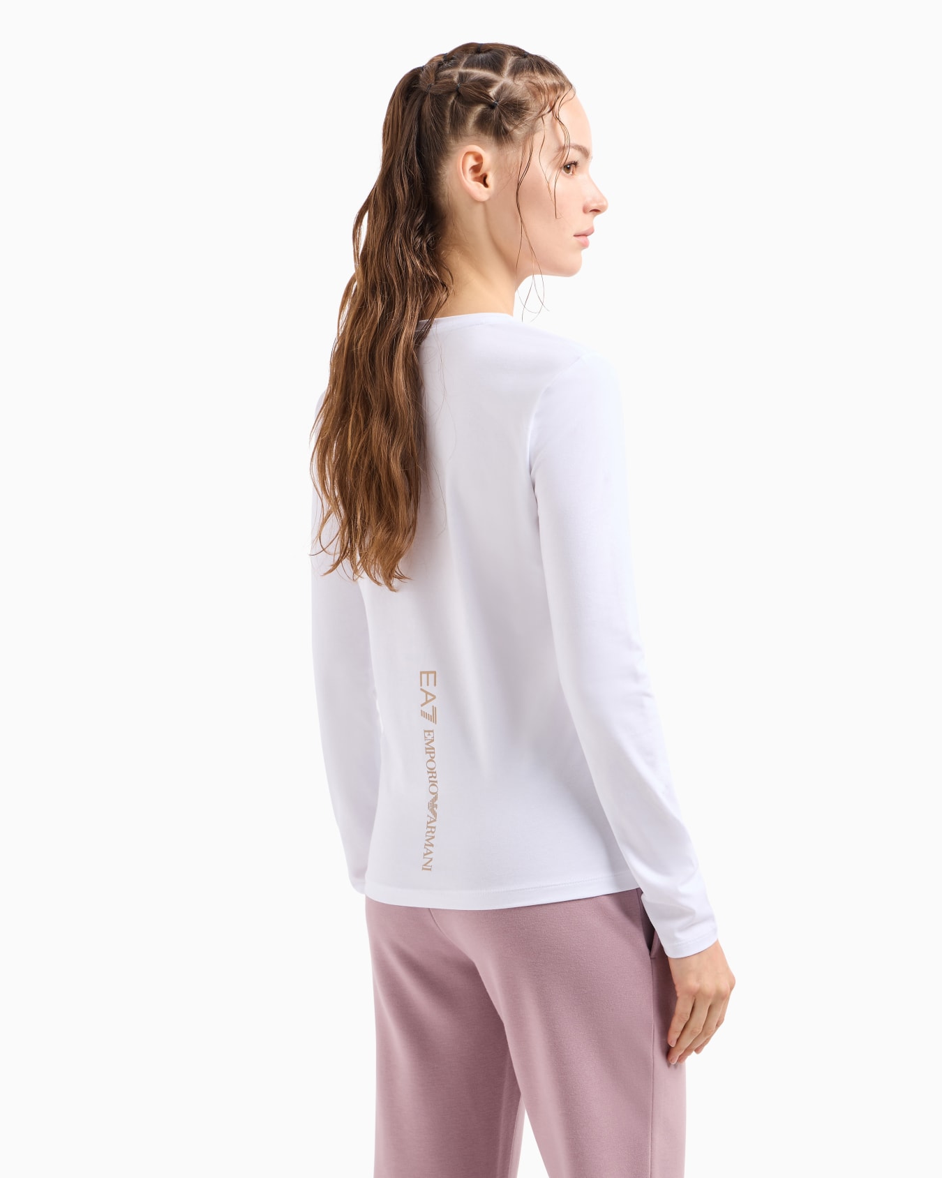 Core Lady stretch-cotton long-sleeved T-shirt Slide 2
