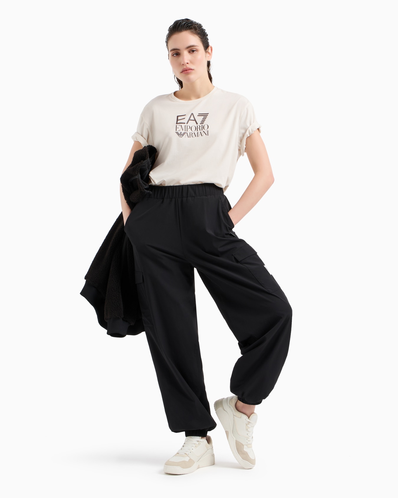 T-shirt à manches courtes Visibility en mélange de coton stretch Diapositive 3
