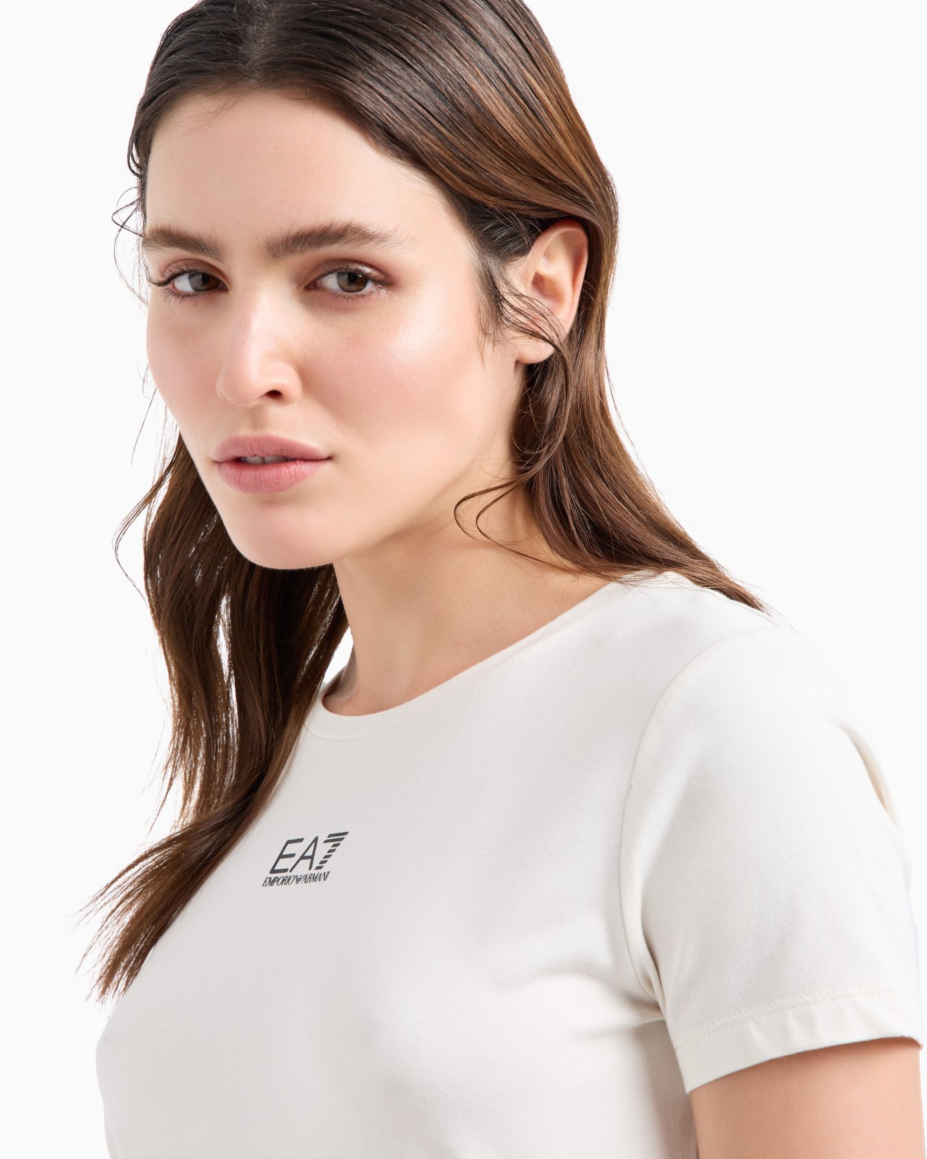 Logo Series stretch cotton and modal T-shirt Slide 4