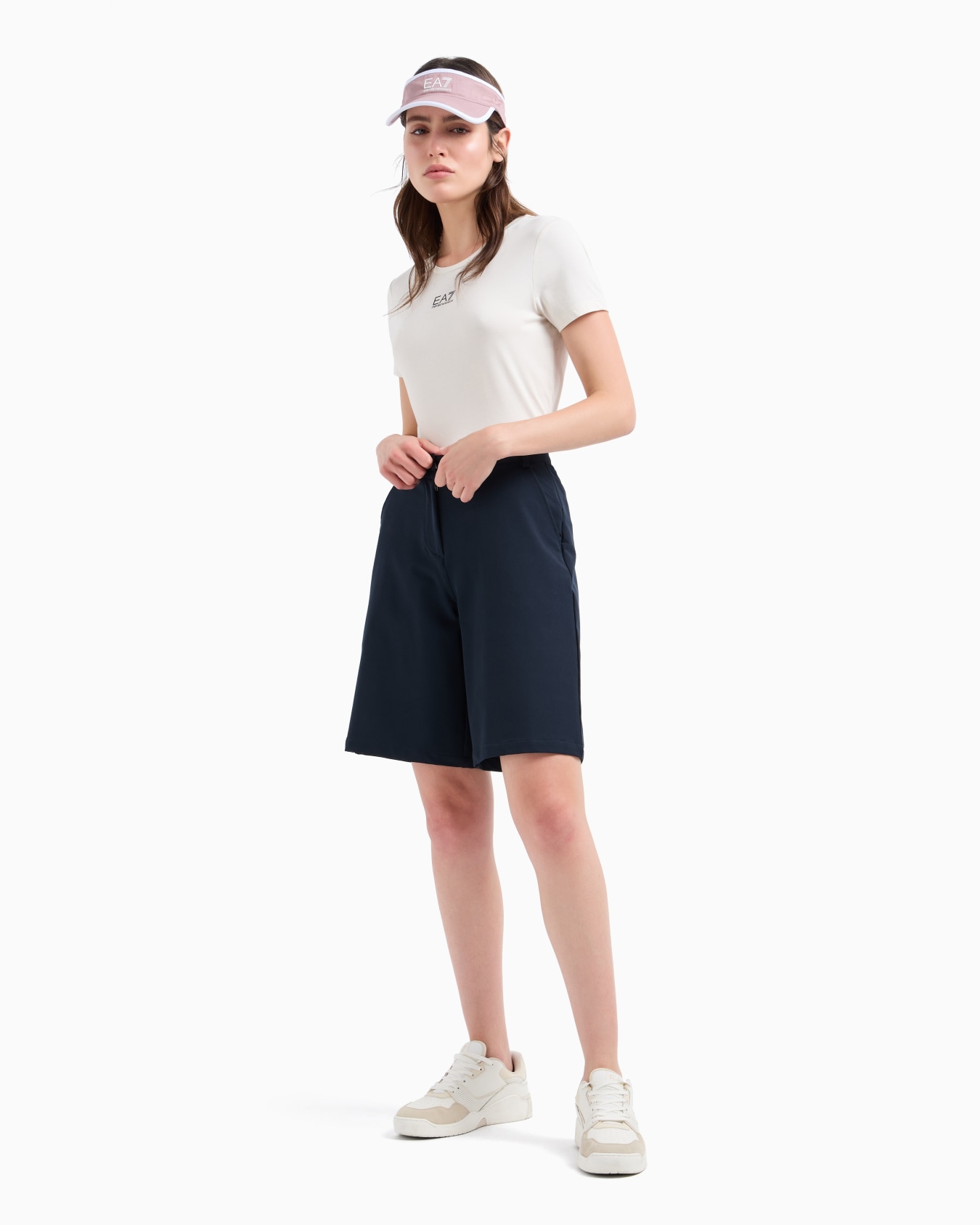 Logo Series stretch cotton and modal T-shirt Slide 3