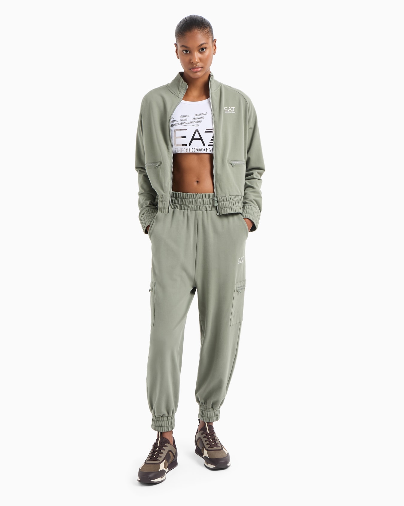 T-shirt ras-du-cou Logo Series en coton stretch Diapositive 3