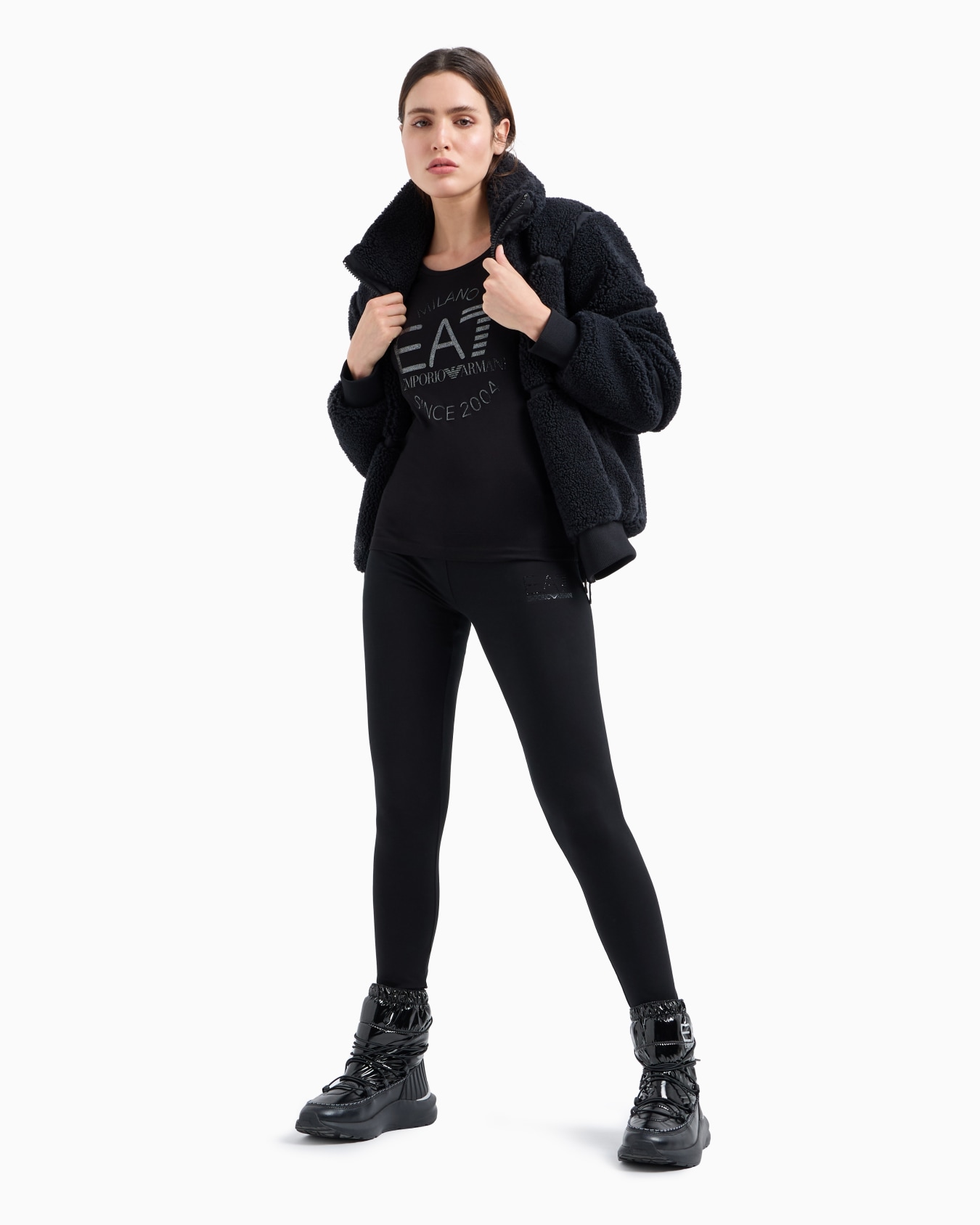 T-shirt girocollo Logo Series Crossover in cotone stretch Slide 3