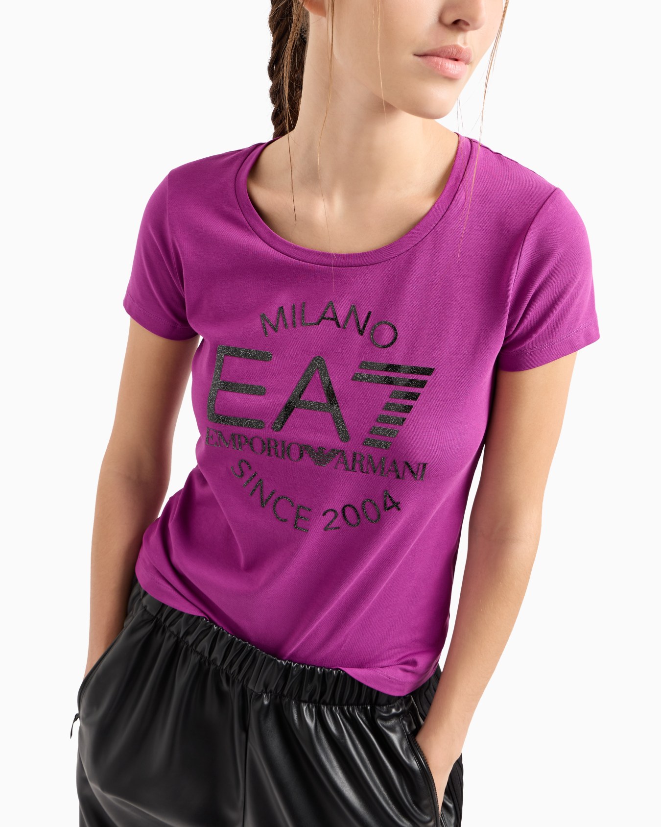 Logo Series Crossover stretch-cotton crew-neck T-shirt Slide 4