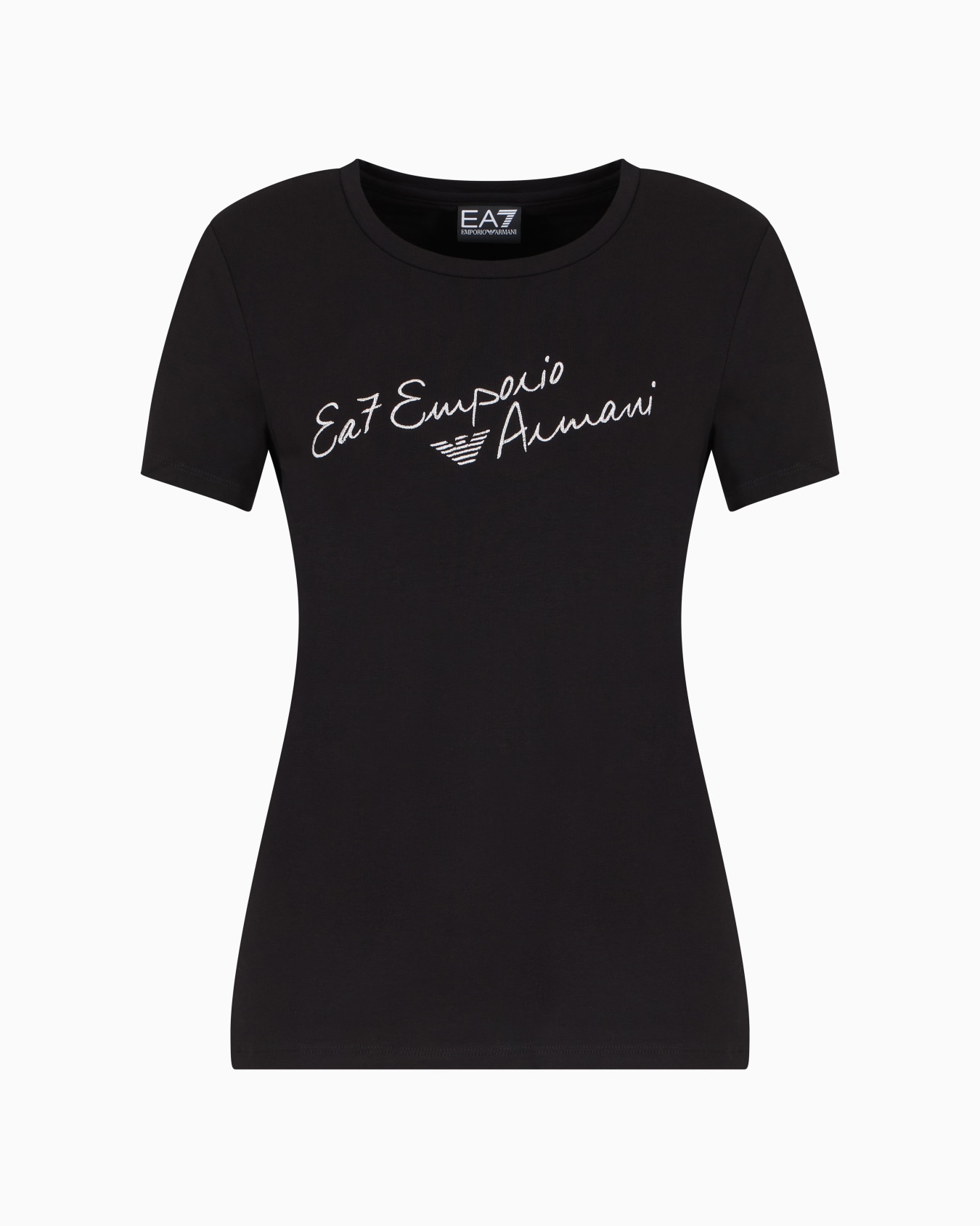 Athletic Velour stretch cotton, crew-neck T-shirt Slide 0