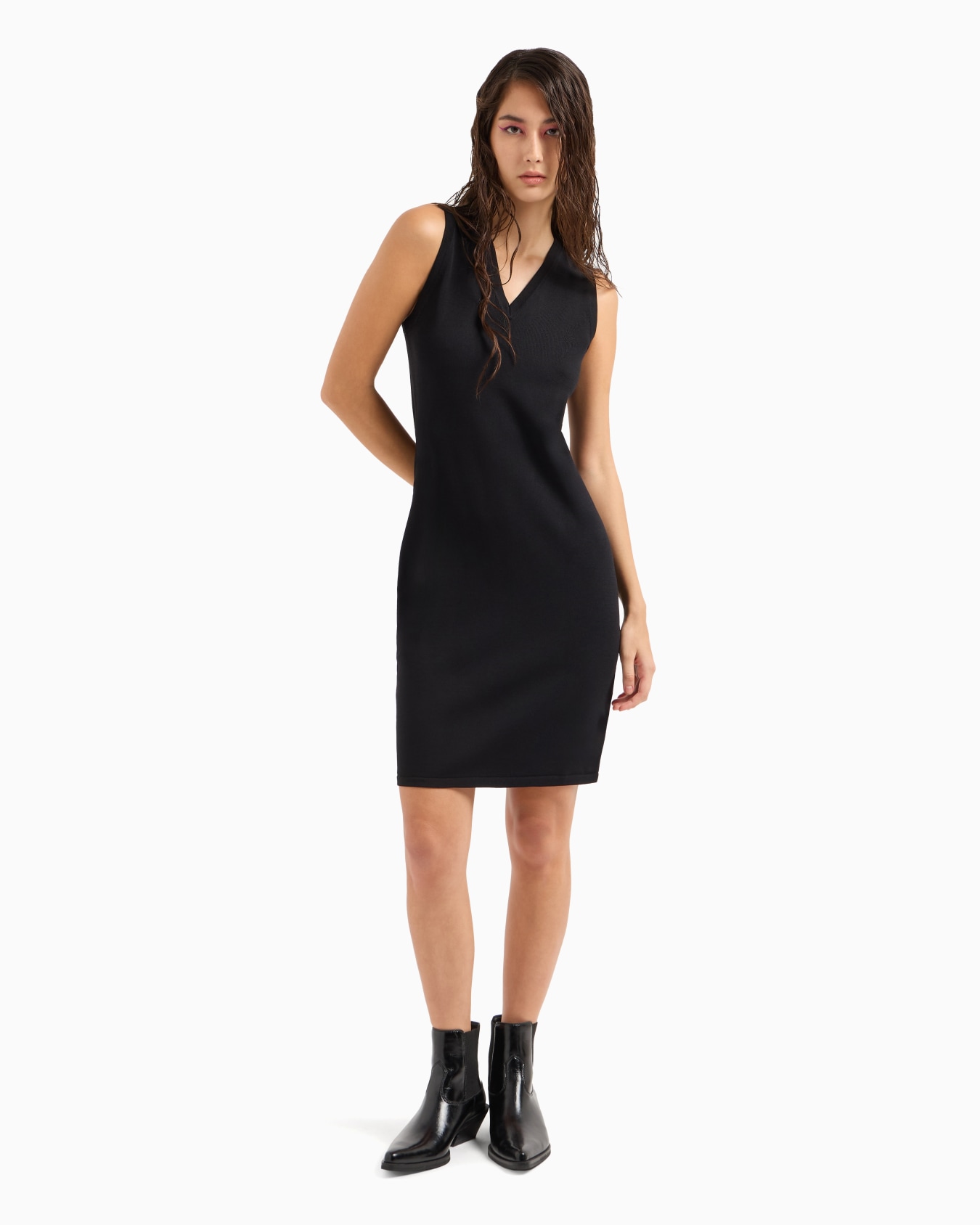 Vestido midi tubo de punto de tejido reciclado de ASV Diapositiva 1