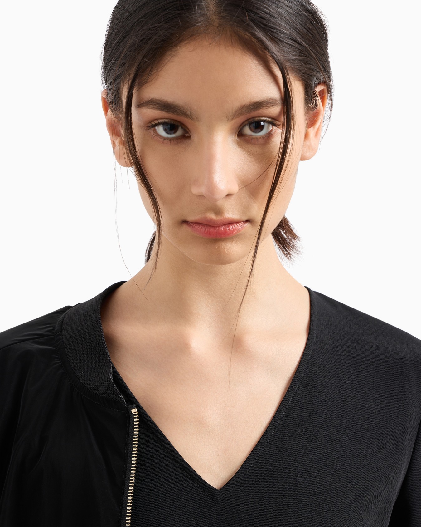 Robe midi avec ceinture et col V Diapositive 4