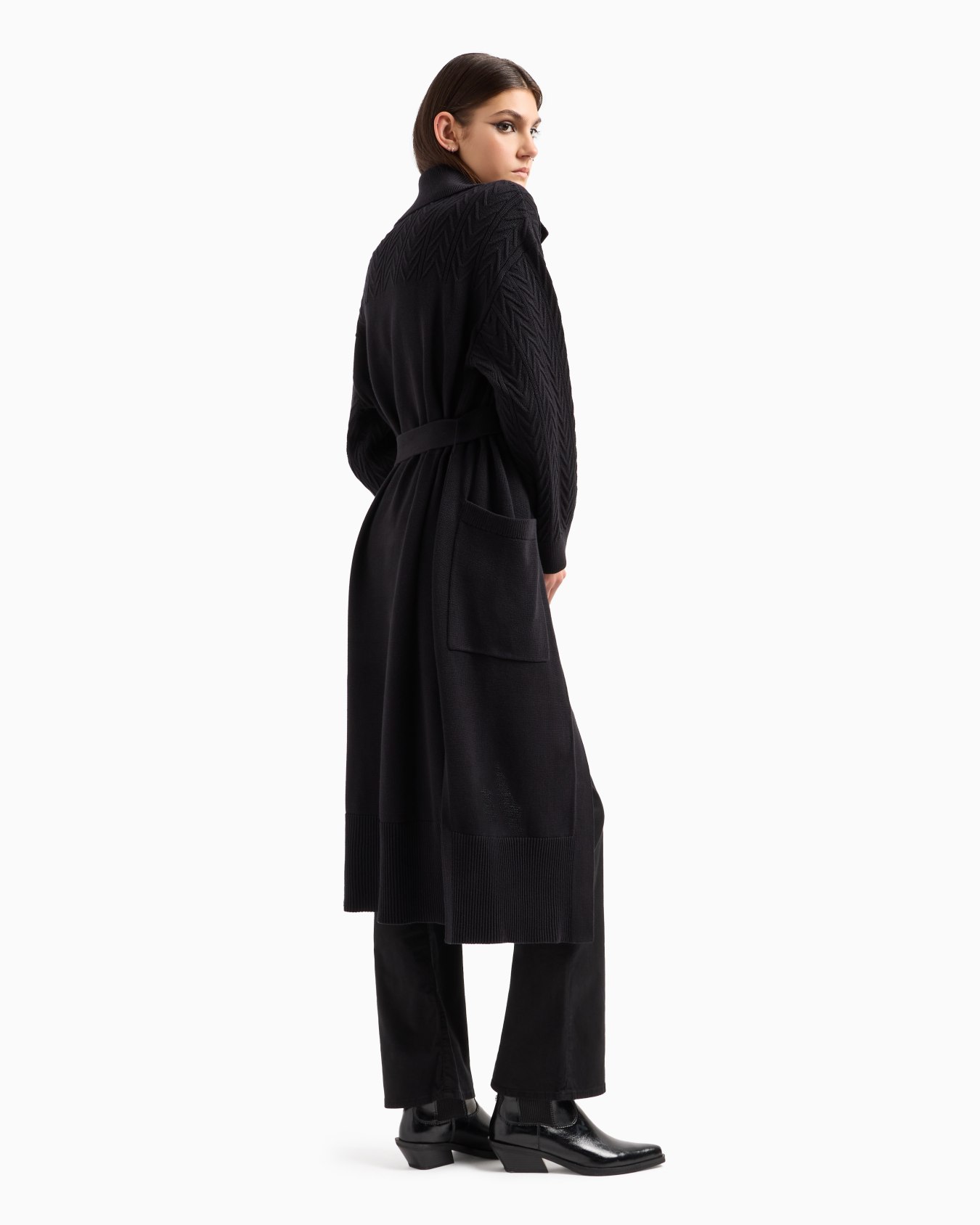 Maxi-cardigan long avec ceinture ASV Diapositive 2