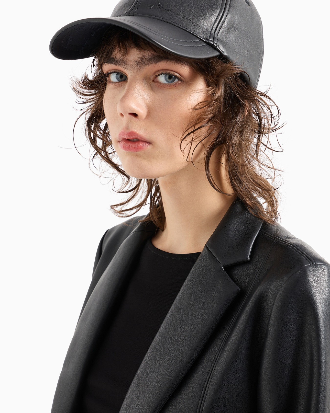 Single-breasted faux leather jacket Slide 4