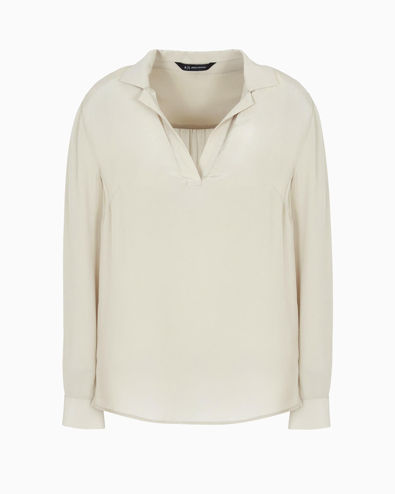 Crepe blouse with pleats on the back Slide 0