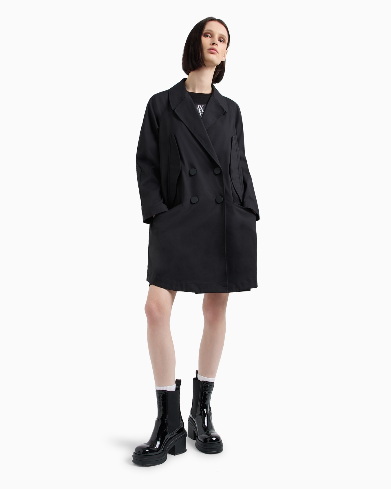 ASV Laminated Recycled Gabardine Trench Coat Slide 1