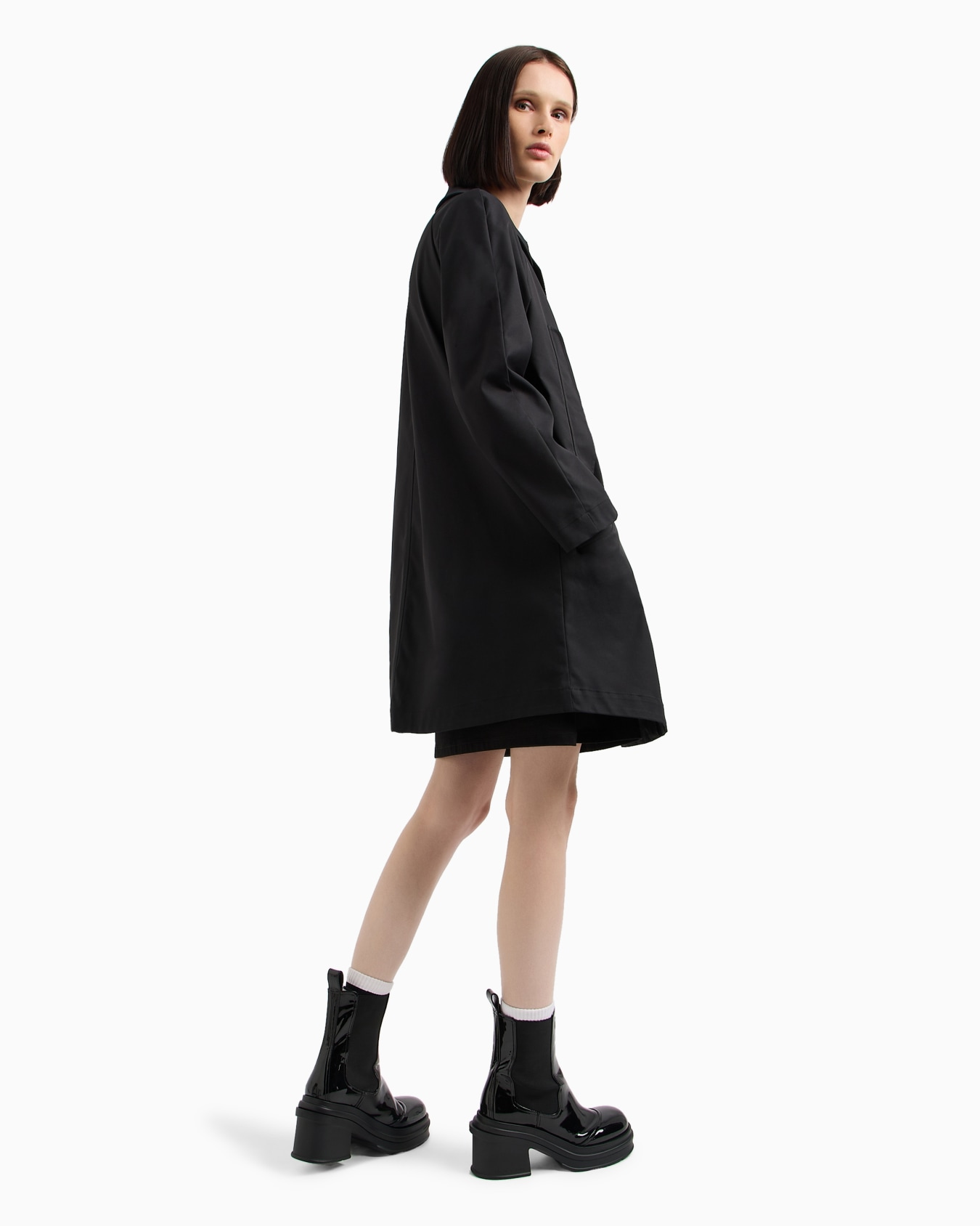 ASV Laminated Recycled Gabardine Trench Coat Slide 2