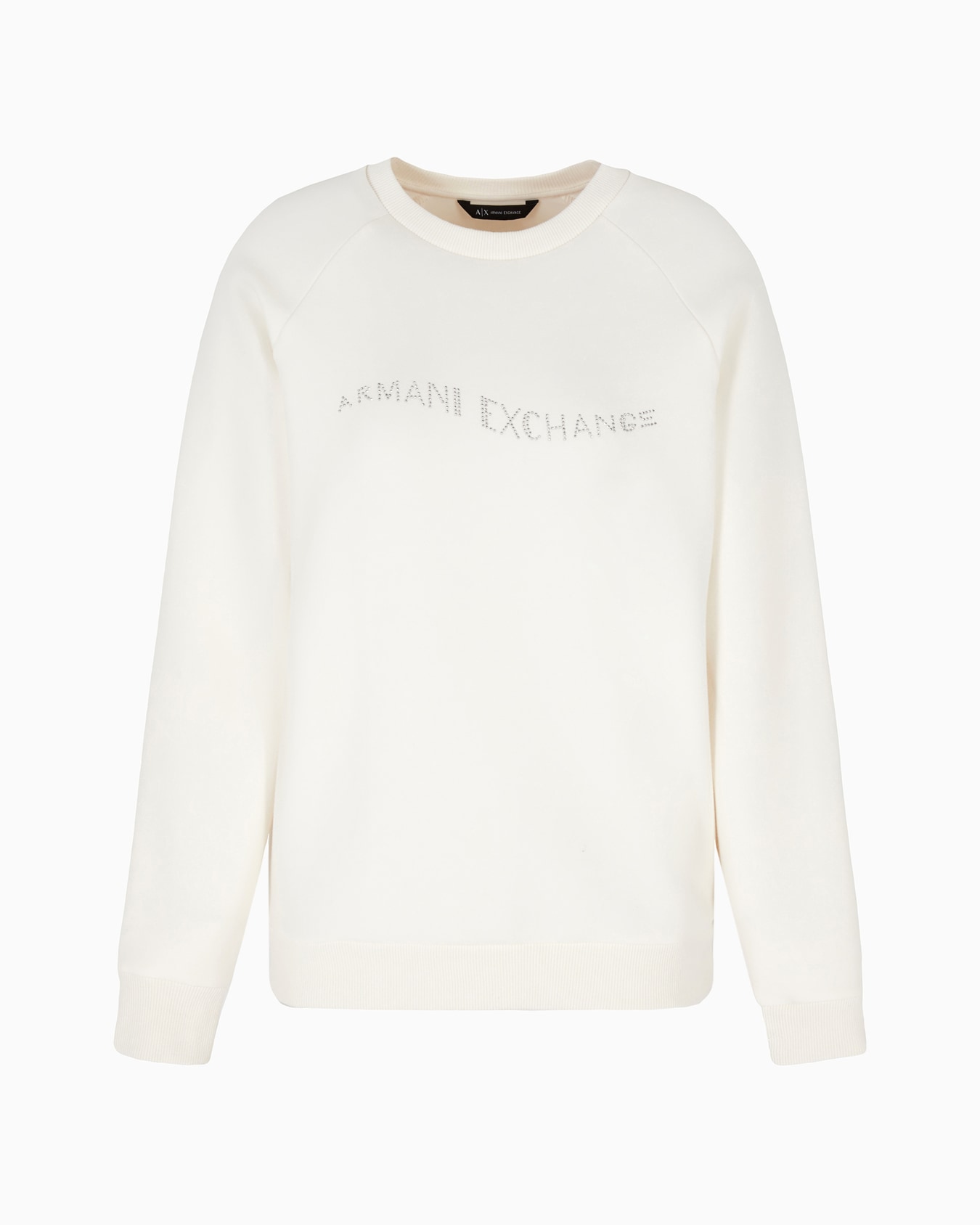 Sudadera de cuello redondo con logo con tachuelas Diapositiva 0