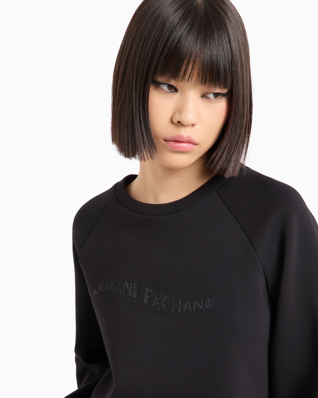 Sudadera de cuello redondo con logo con tachuelas Diapositiva 4
