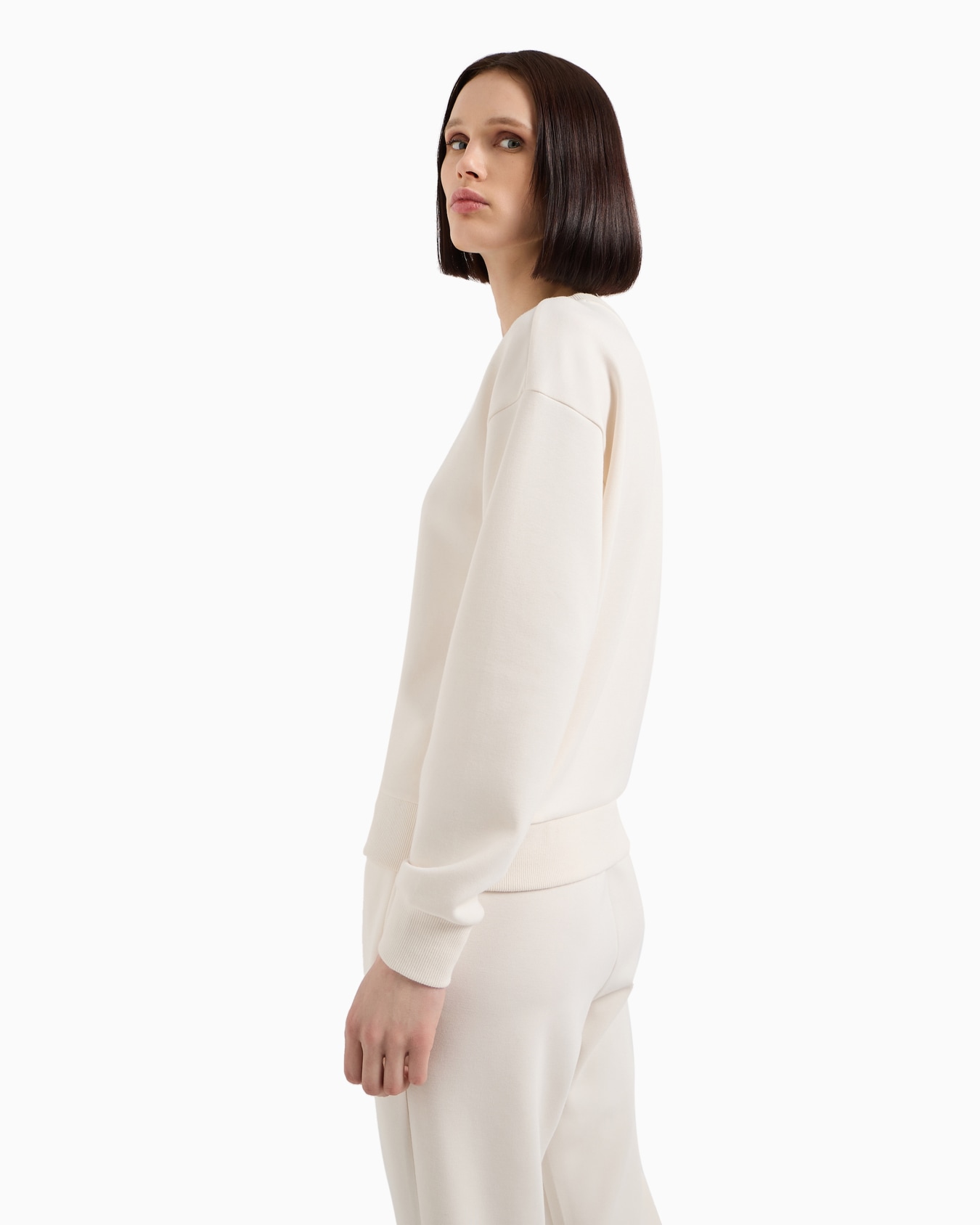 Crewneck sweatshirt with monogram patch Slide 2