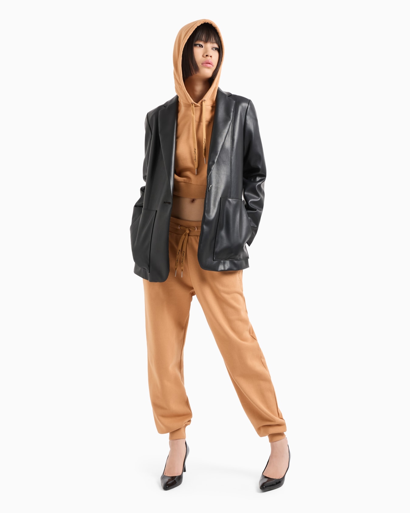 Sudadera corta con capucha de algodón orgánico ASV Diapositiva 3