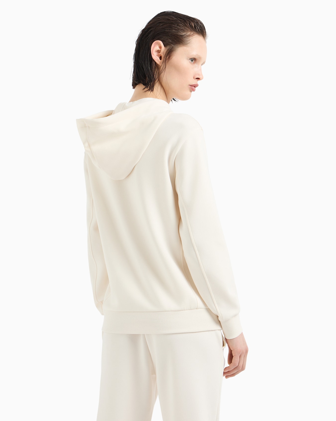 Sudadera con capucha y parche de monograma tono sobre tono Diapositiva 2