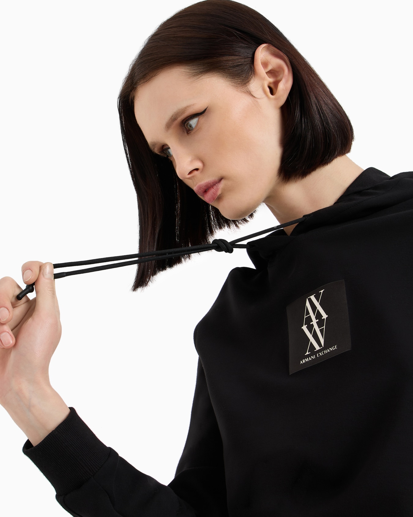 Hoodie with tone-on-tone monogram patch Slide 4