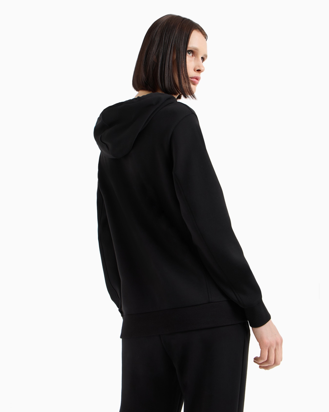Hoodie with tone-on-tone monogram patch Slide 2