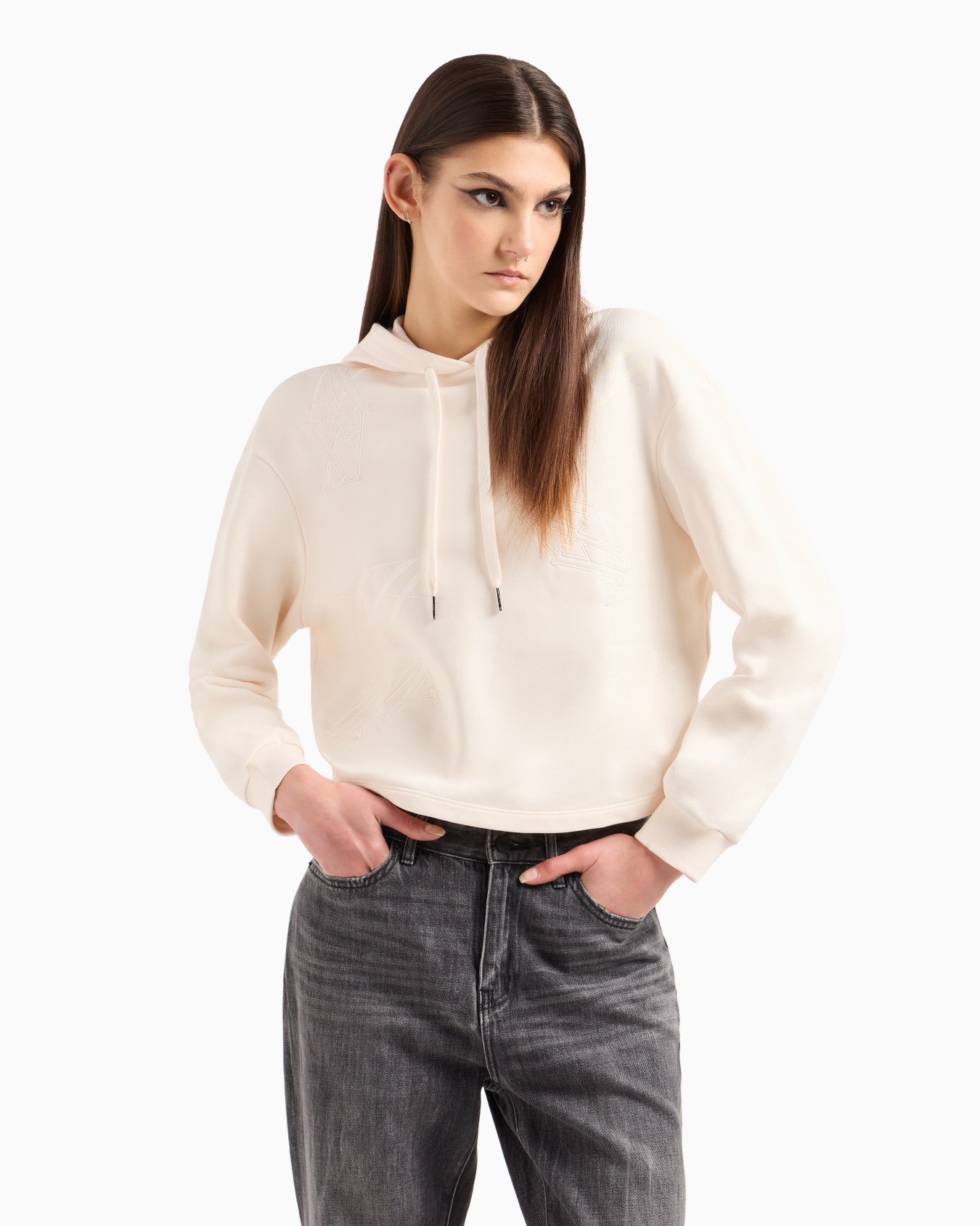 ASV sudadera con capucha y monograma de algodón orgánico Diapositiva 1