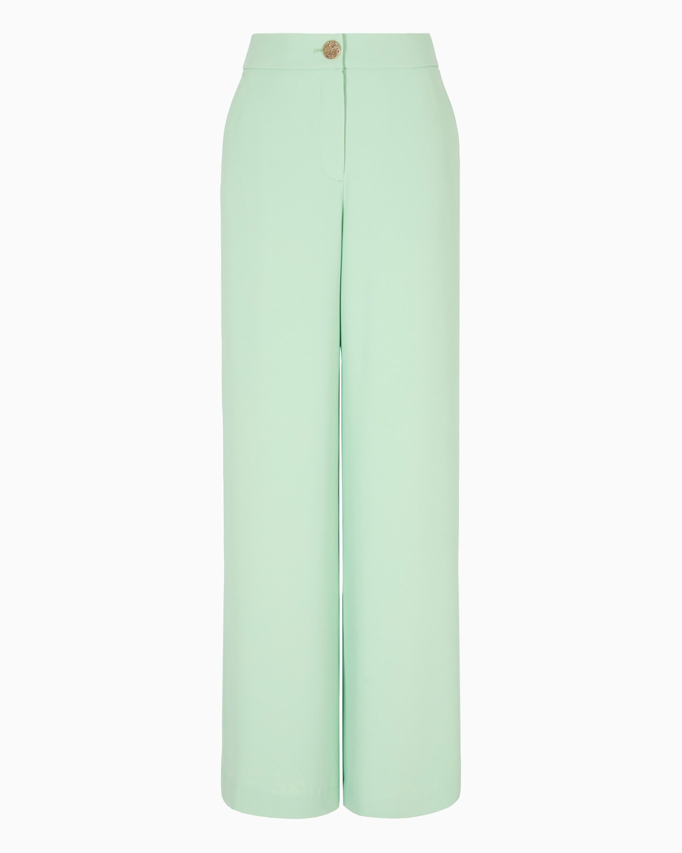 Pantalón palazzo con botón joya Diapositiva 0