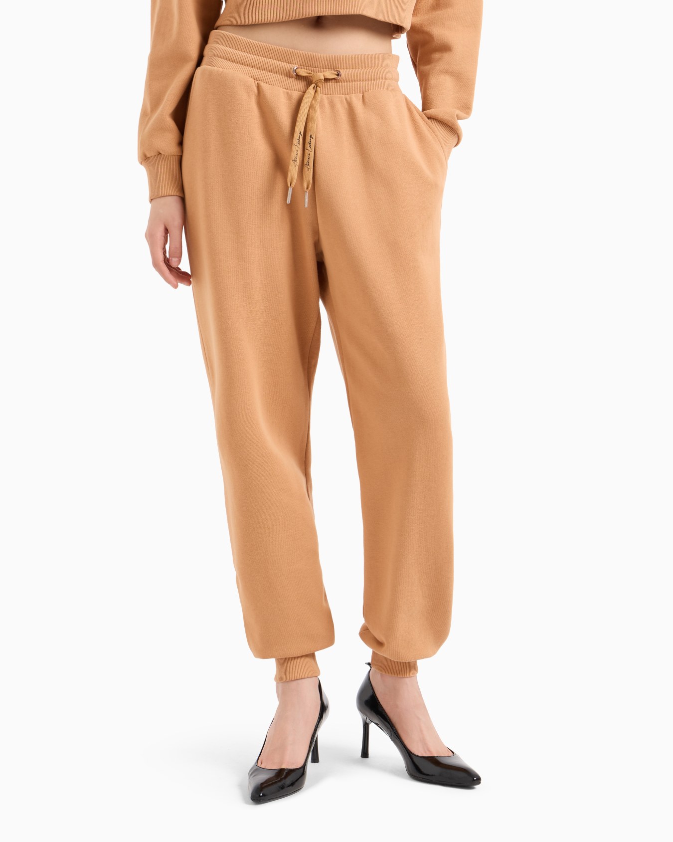 Pantalón jogger corte A de felpa francesa Diapositiva 1