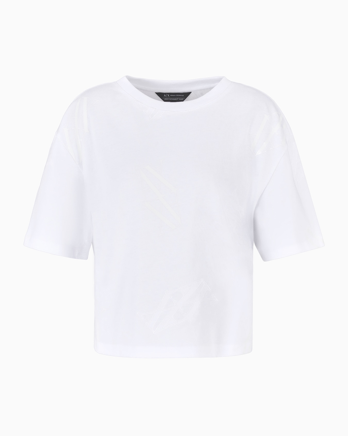Camiseta corta con logo monograma en algodón ASV Diapositiva 0