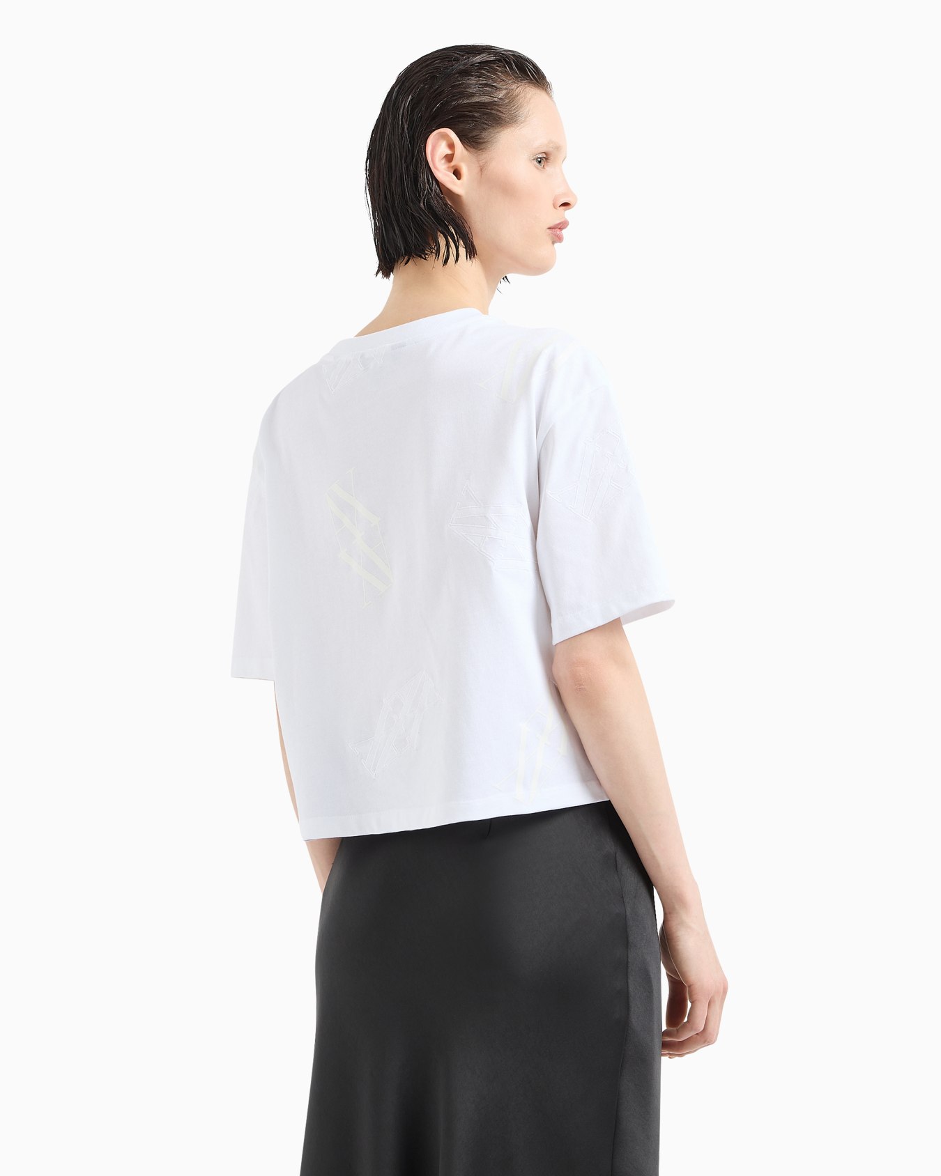 Camiseta corta con logo monograma en algodón ASV Diapositiva 2