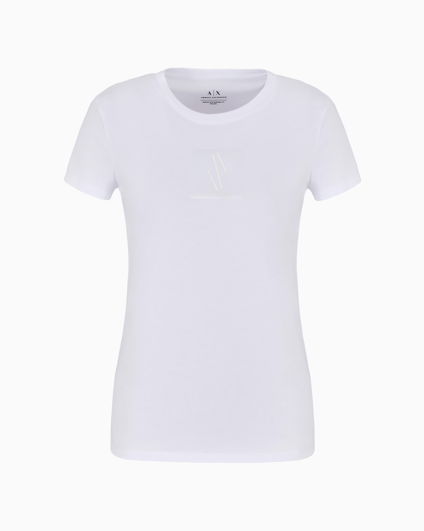 Camiseta slim fit con monograma de algodón orgánico ASV Diapositiva 0