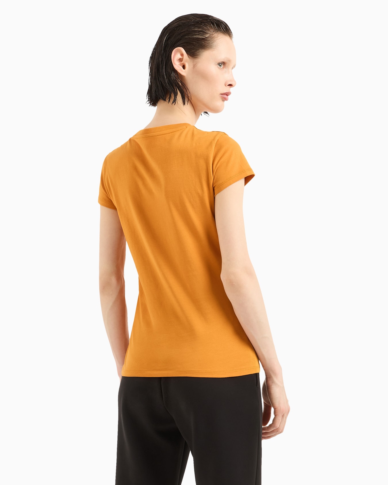 Camiseta slim fit con monograma de algodón orgánico ASV Diapositiva 2