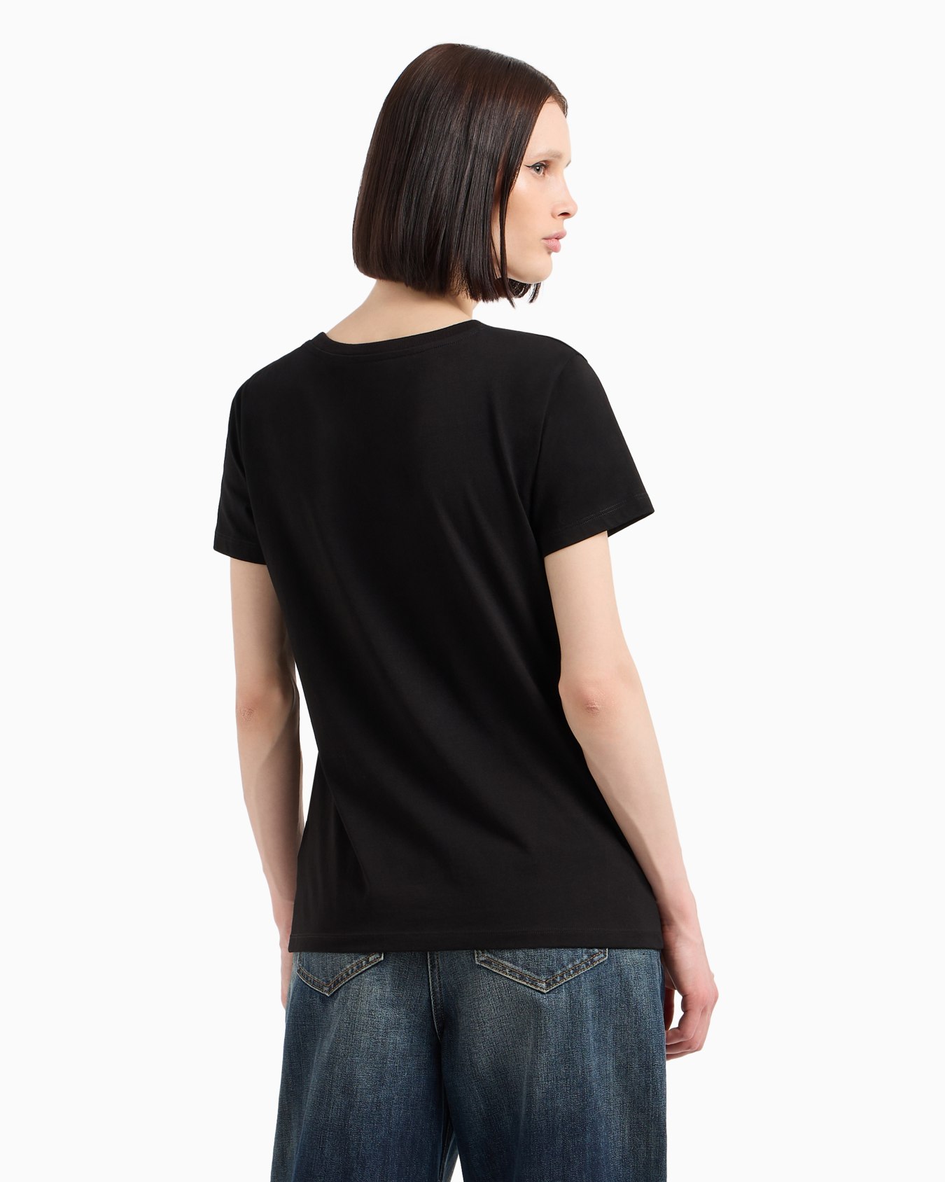 T-shirt coupe classique en jersey de coton avec monogramme Diapositive 2