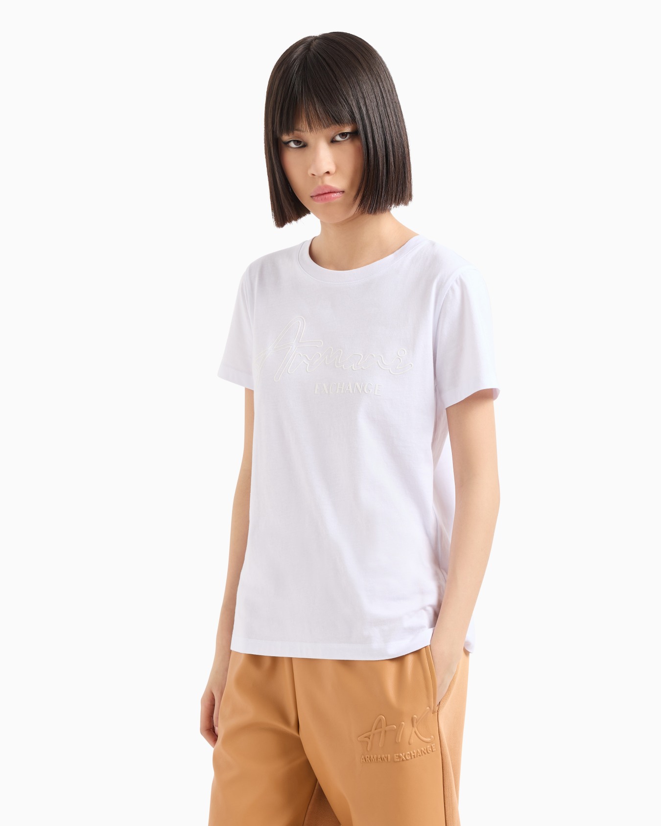 Regular fit T-shirt with ASV fabric stencil print Slide 1
