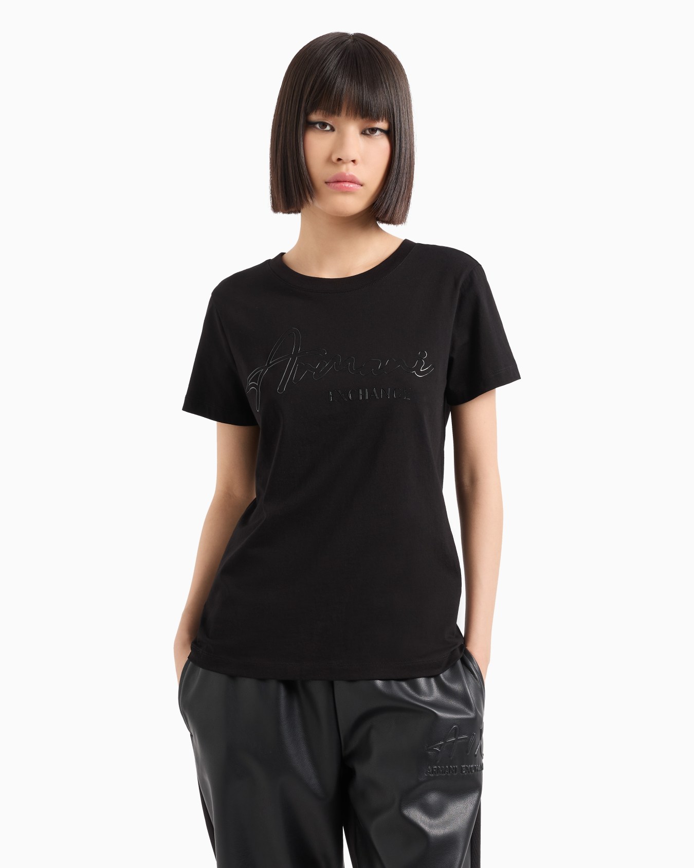 Regular fit T-shirt with ASV fabric stencil print Slide 1