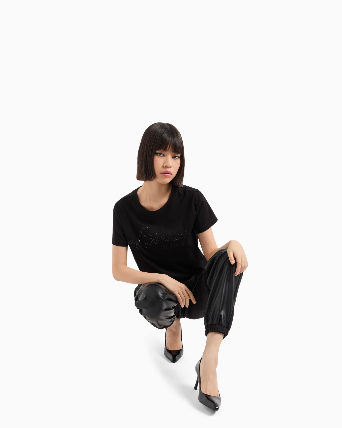 Regular fit T-shirt with ASV fabric stencil print Slide 3