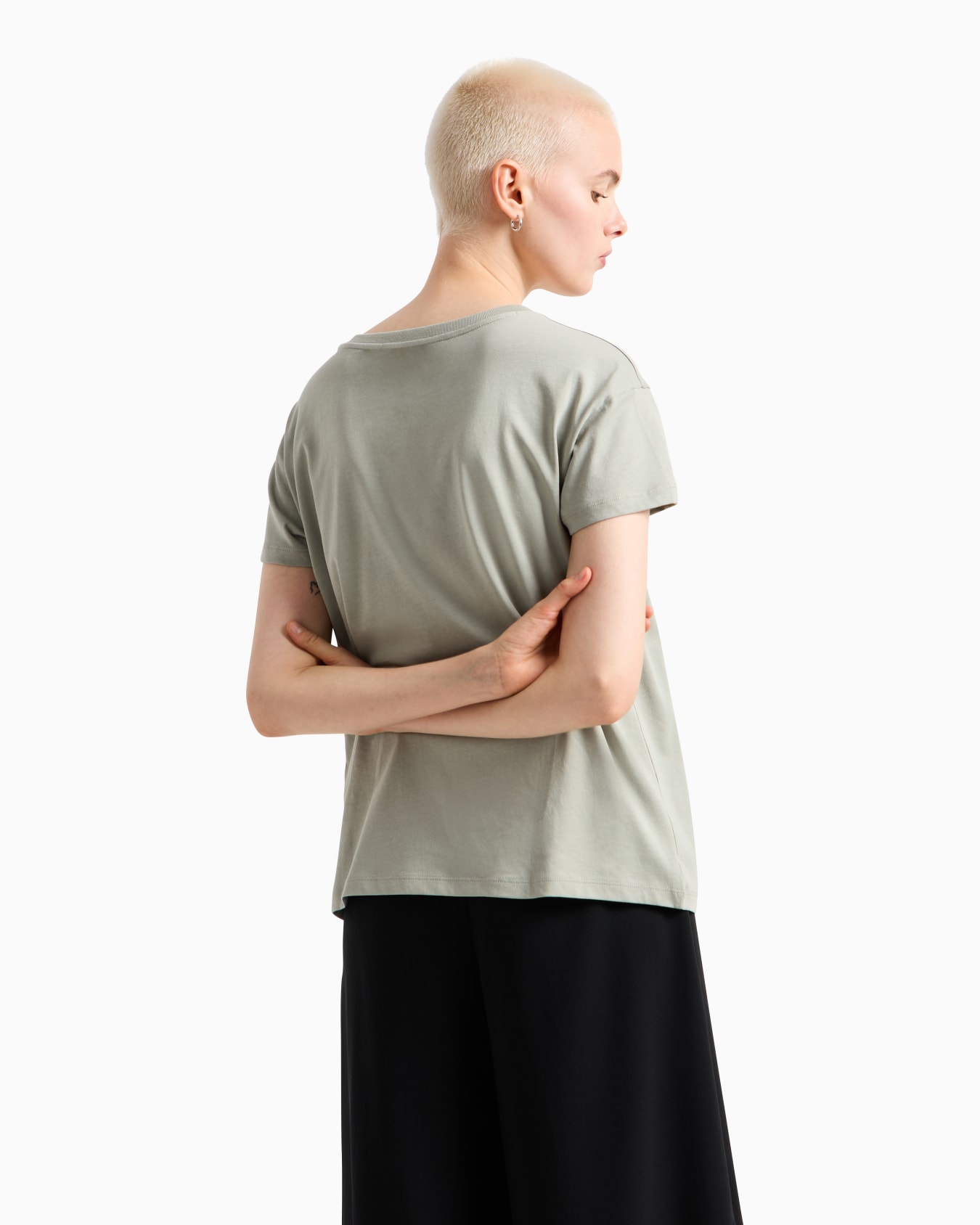 Relaxed fit T-shirt with round neck and logo Slide 2