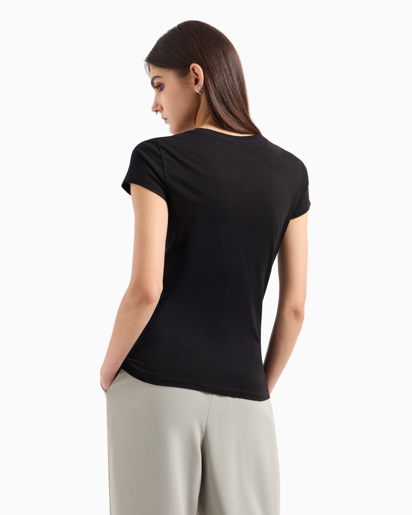 Camiseta slim fit con logo Diapositiva 2