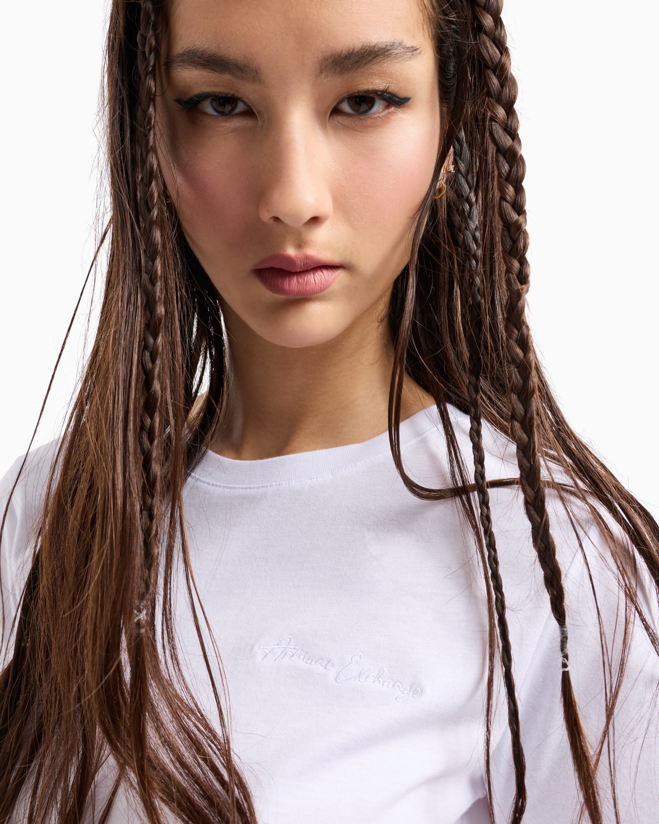 Regular fit T-shirt with mini signature print in ASV cotton Slide 4
