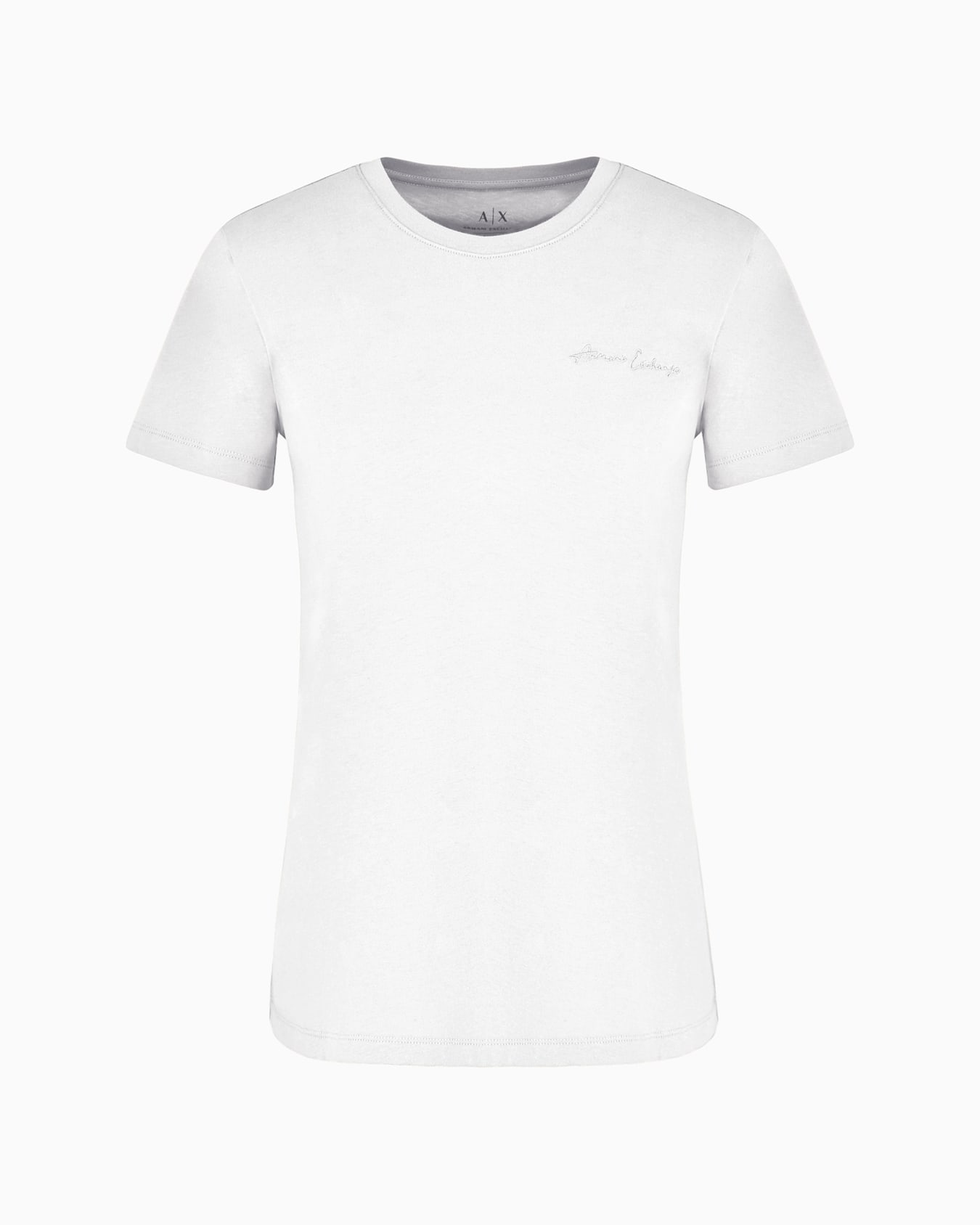 Regular fit T-shirt with mini signature print in ASV cotton Slide 0