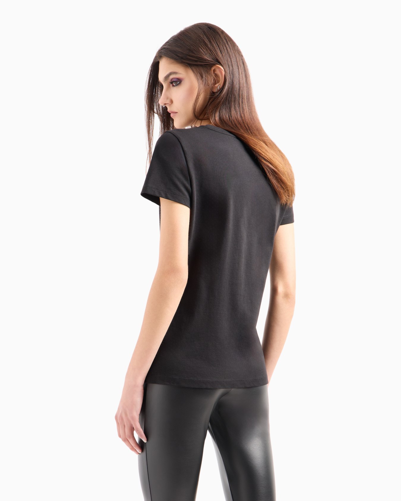 Camiseta regular fit con miniestampado de la firma en algodón ASV Diapositiva 2