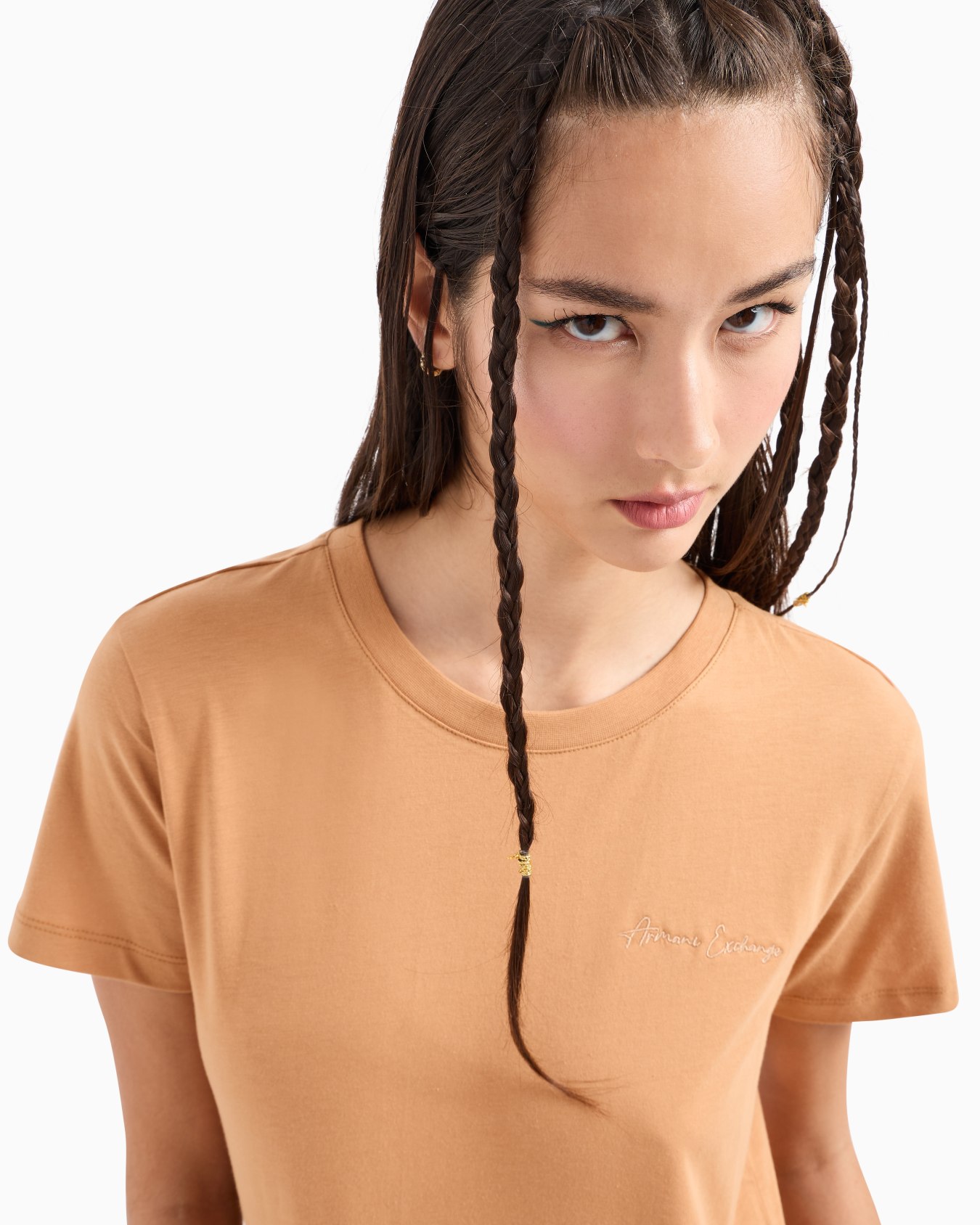 Camiseta regular fit con miniestampado de la firma en algodón ASV Diapositiva 4