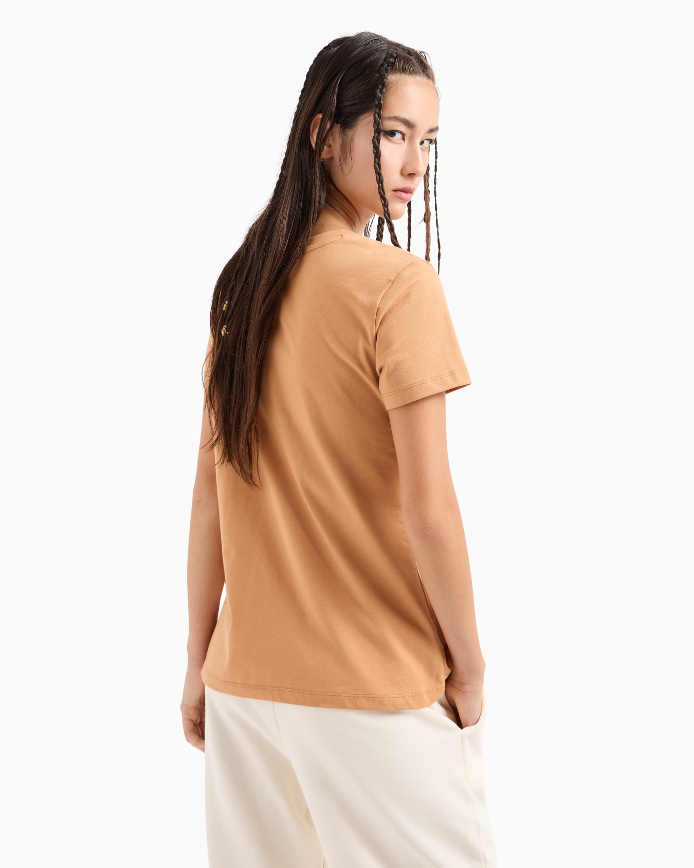 Camiseta regular fit con miniestampado de la firma en algodón ASV Diapositiva 2