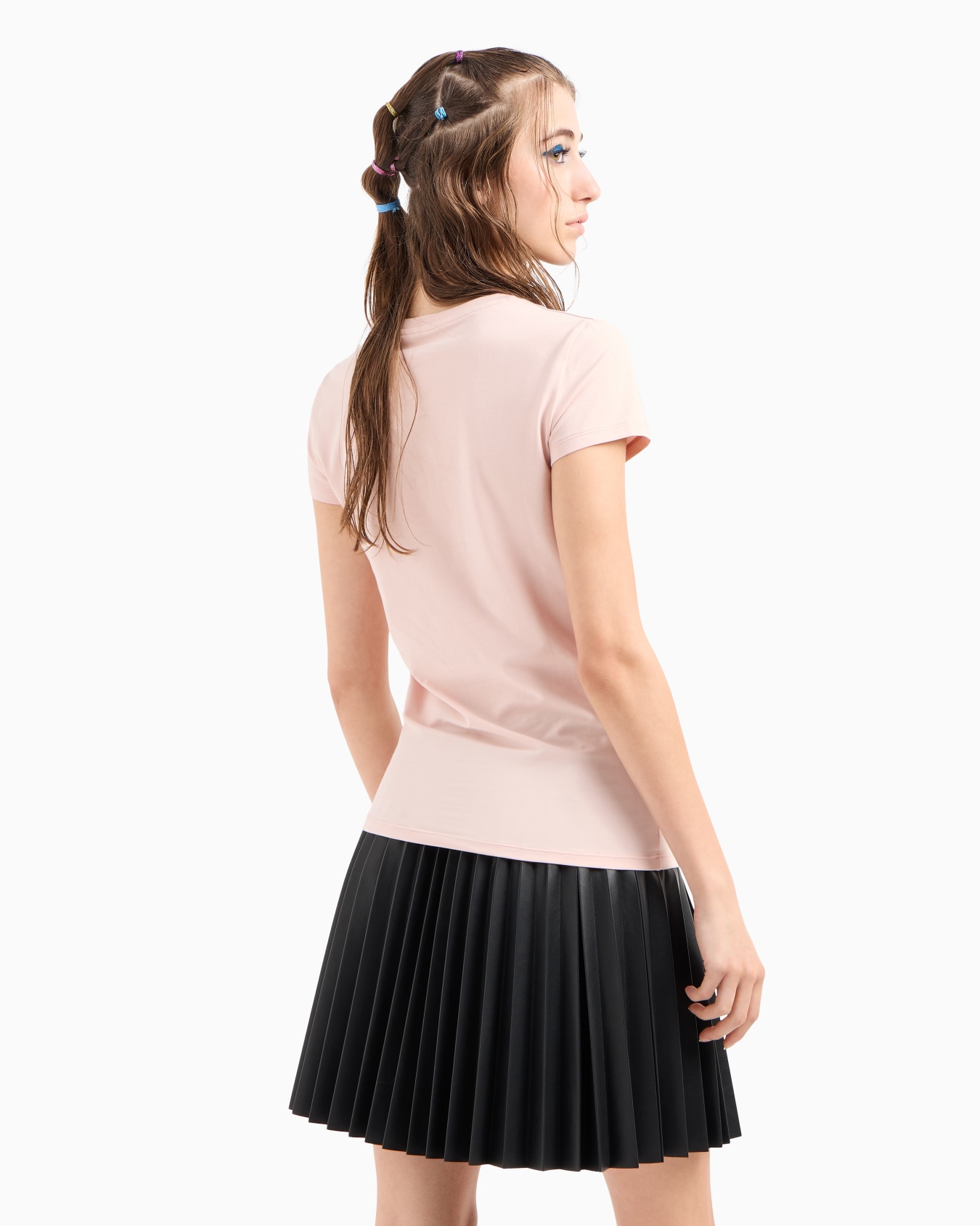 Slim fit T-shirt with wave logo Slide 2