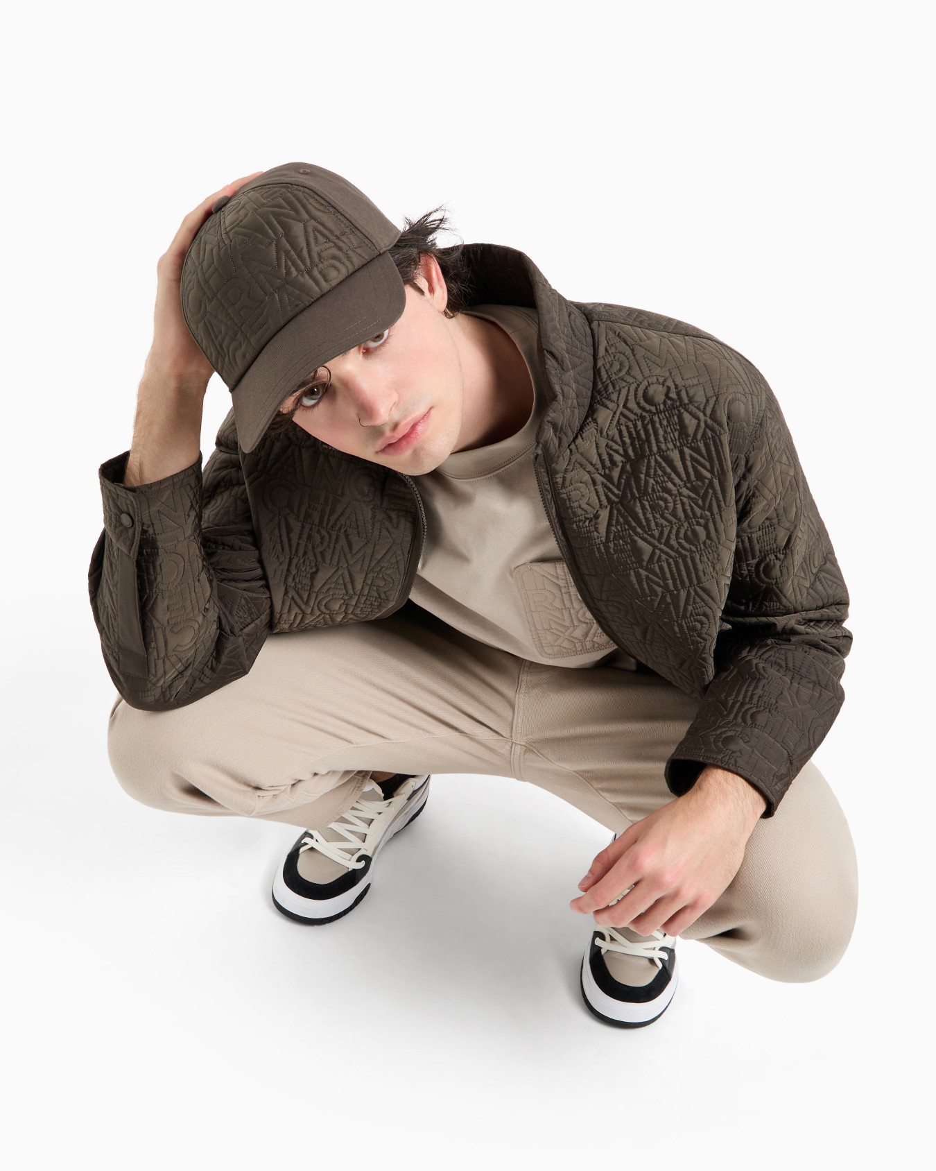 Jacket with allover embossed logo in ASV fabric Slide 3