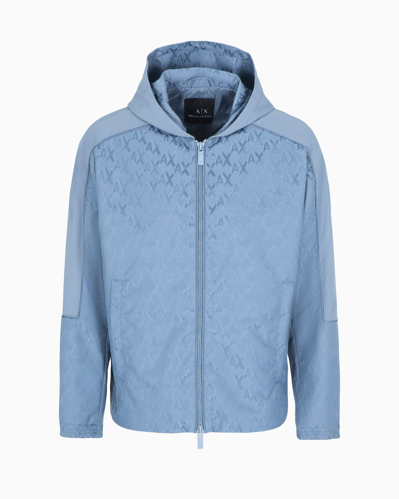 Blouson with hood in monogram coated fabric Slide 0