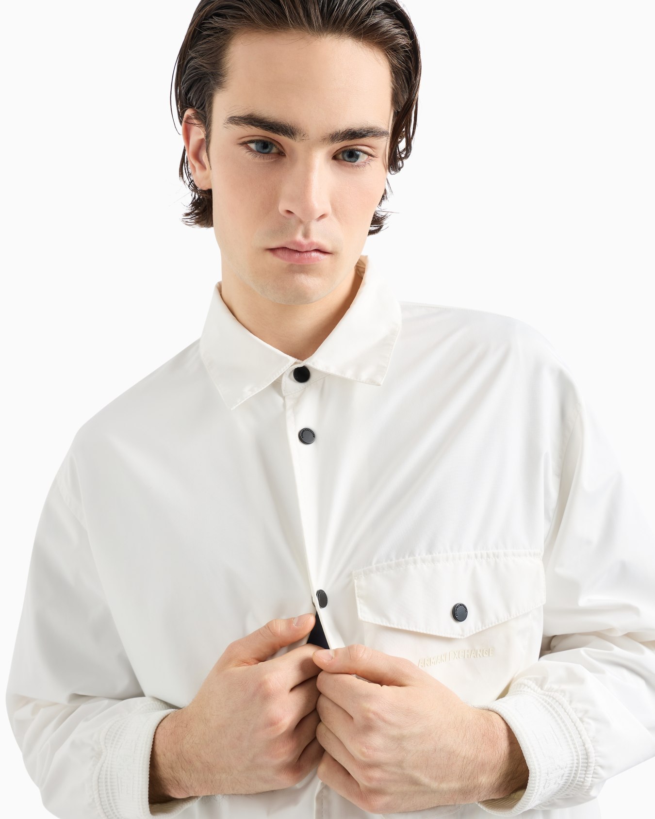 Blouson jacket in technical fabric with pockets Slide 4
