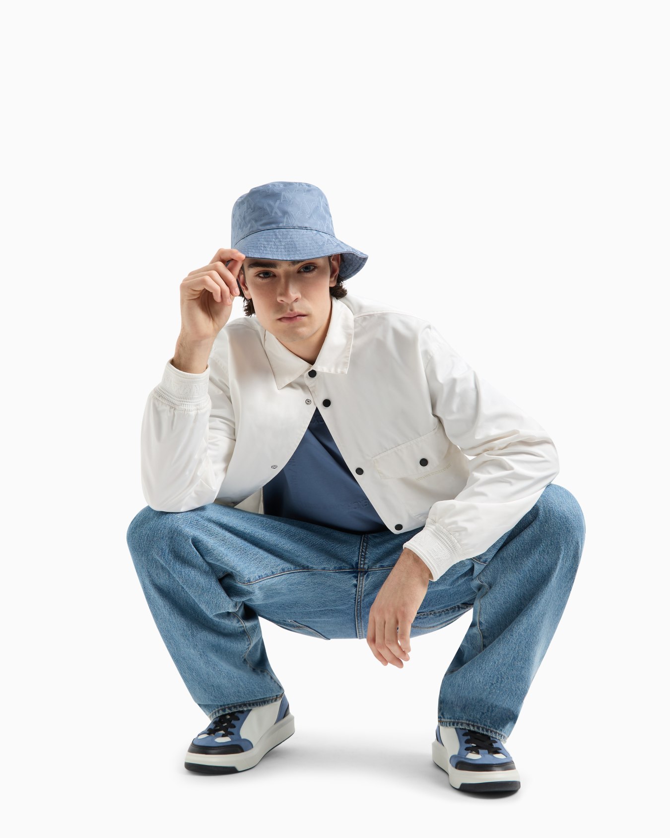 Blouson jacket in technical fabric with pockets Slide 3